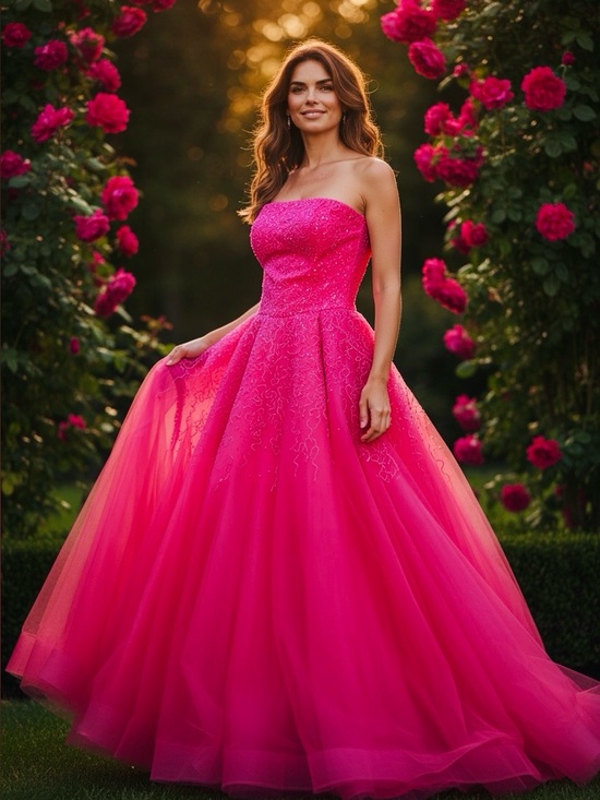 Alyce Dresses & Skirts - Alyce Pageant/Prom Dress Red ❤️‍🔥 Strapless Beaded Size 8